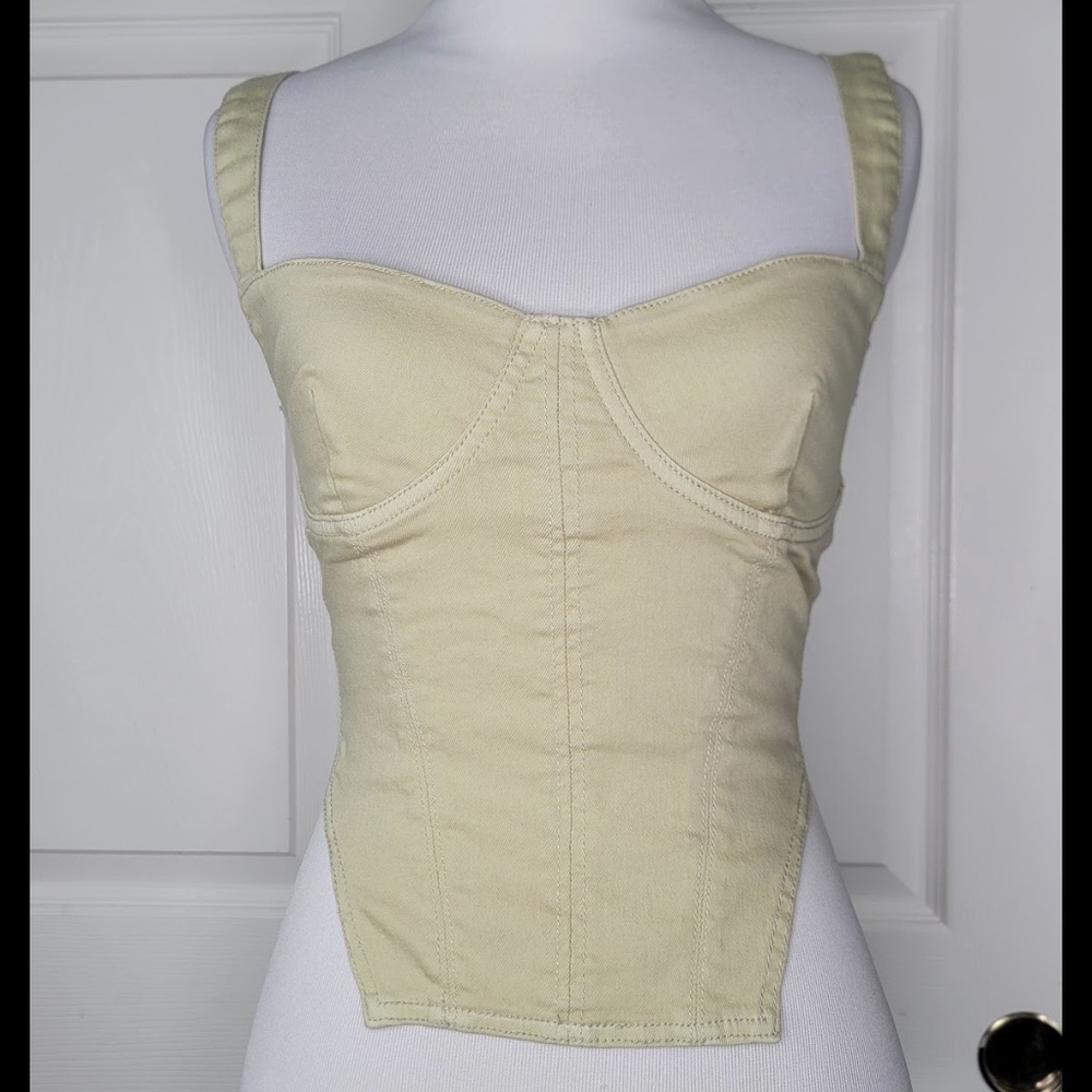 Handmade corset top size extra small, small imperfections on zipper application